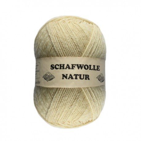 Schurwolle 100% Schafwolle natur-weiß 2f NS2