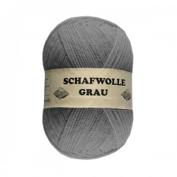 Schurwolle 100% Schafwolle grau 2f NS2