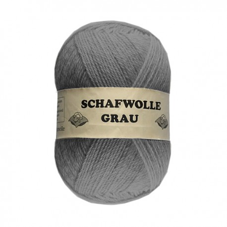 Schurwolle 100% Schafwolle grau 2f NS2