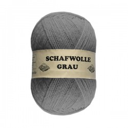 Schurwolle 100% Schafwolle grau 4f NS4