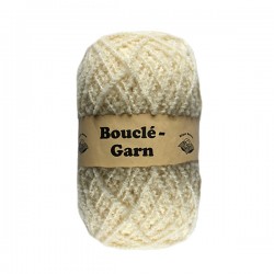 Schurwolle 100% Schafwolle Bouclegarn natur 2f NS3-4