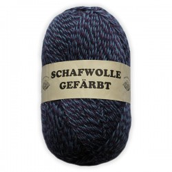 Schurwolle 100% Schafwolle blau meliert 3f NS3-4